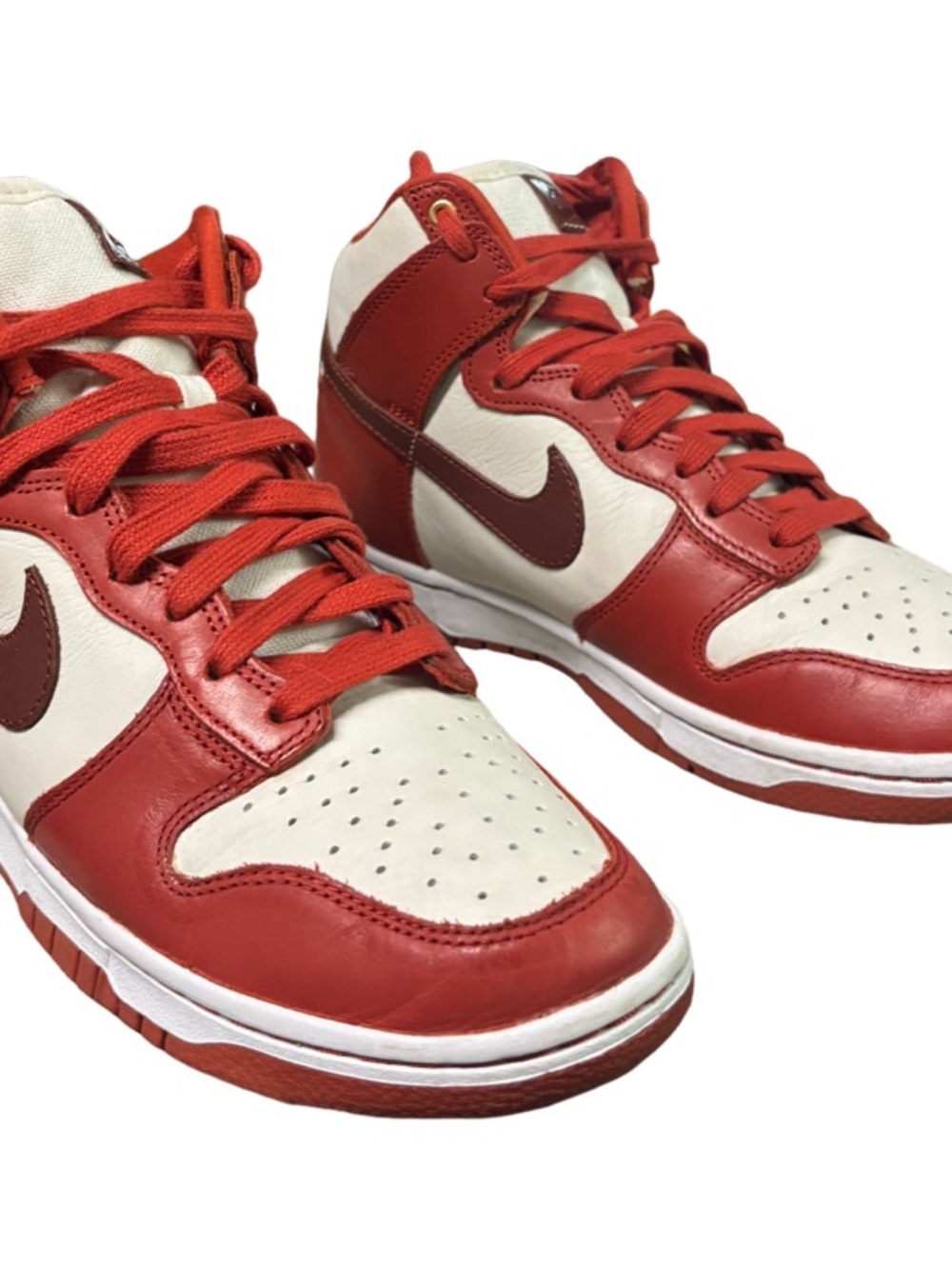 Nike Dunk High LLX ‘Cinnabar' Burnt Red White Sneaker Womens 8.5 DX0346-600